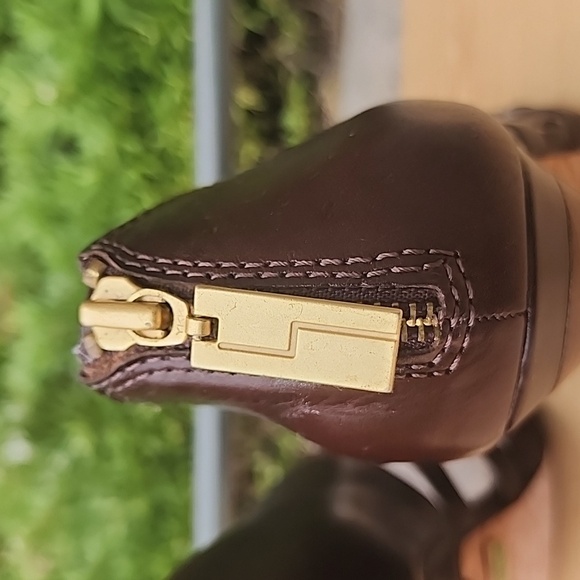 L.A.M.B. TAMMY Peep toe Heels in Brown, Size 9. - Picture 5 of 12